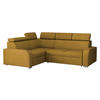 ECKSOFA Oslo 2rR1 80 - Gelb/Silberfarben, Holz/Kunststoff (250/200cm) - MIRJAN24
