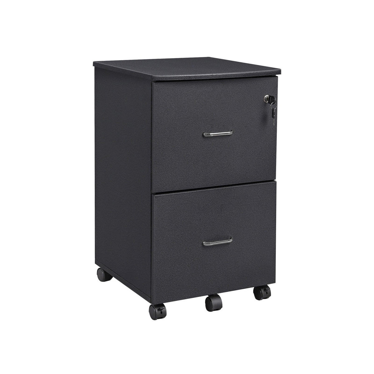 ROLLCONTAINER - Schwarz, Holzwerkstoff (45/72/43cm) - Hansiro