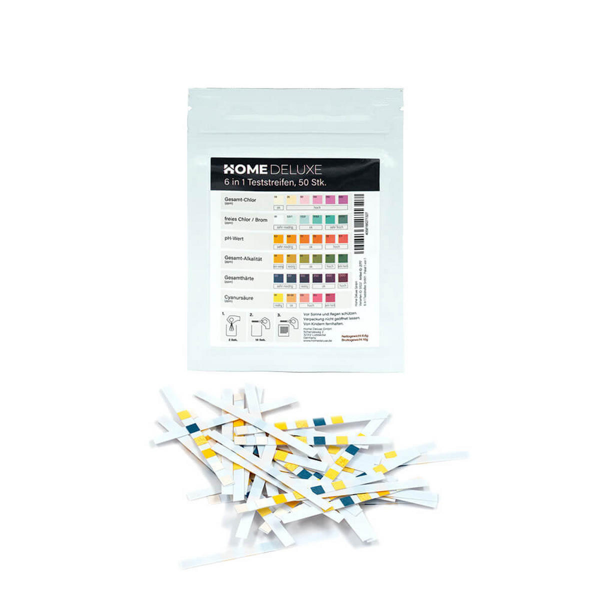TESTSTREIFEN SHINY - Weiß, Kunststoff (1/1/1cm) - Home Deluxe