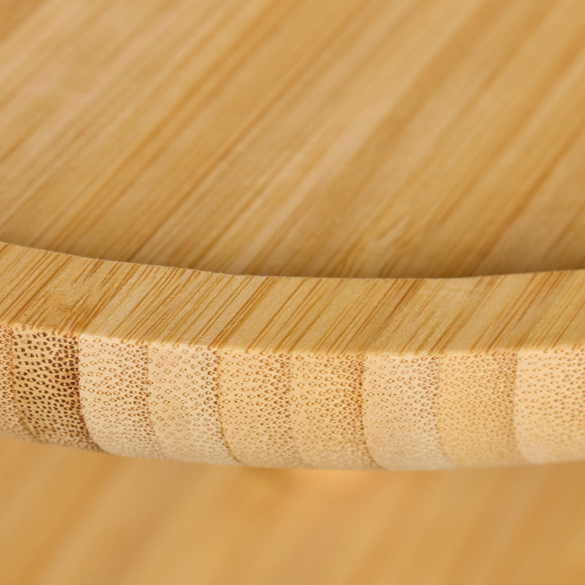 ETAJERĂ natural bambus 3 niveluri 37 cm - maro deschis, lemn (30/37cm) - Relaxdays