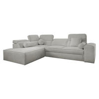 ECKSCHLAFSOFA Vito VII, Seite: Links - Hellgrau, Holz/Textil (276/214cm) - MIRJAN24