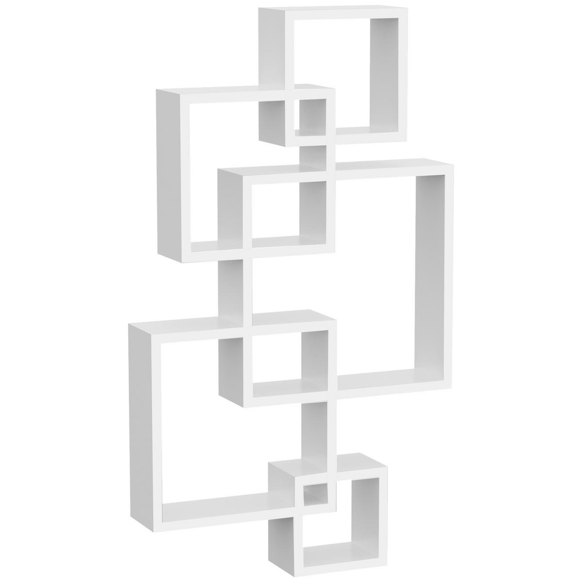 WANDREGAL DE-08844 5 Regale, Massivholz Weiß - Weiß, Holzwerkstoff (10.2/86/49.5cm) - ComfortXL