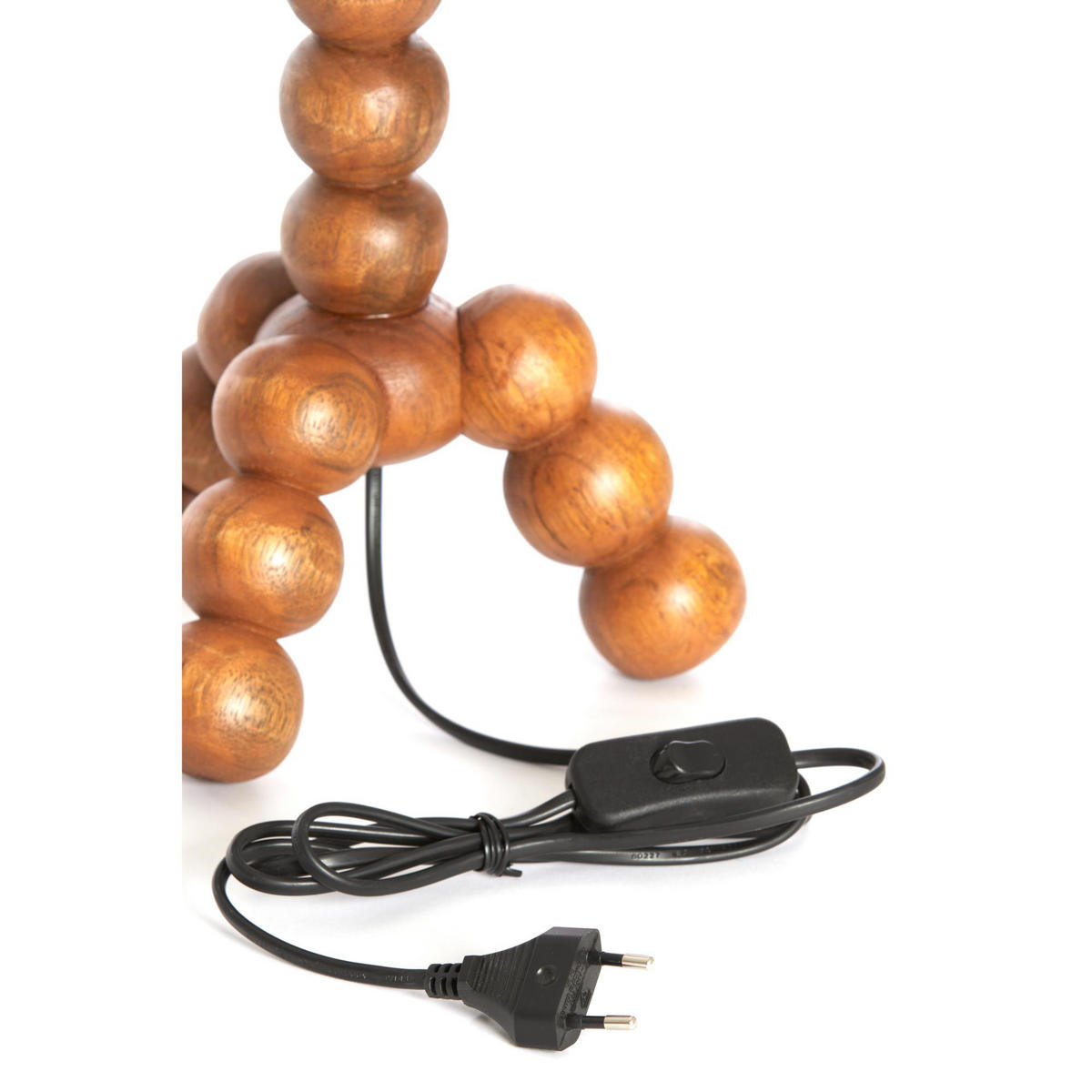 LAMPENFUSS Veglio Hellbraun 20/20/40 cm - Hellbraun, Holz (20/20/40cm) - Light & Living