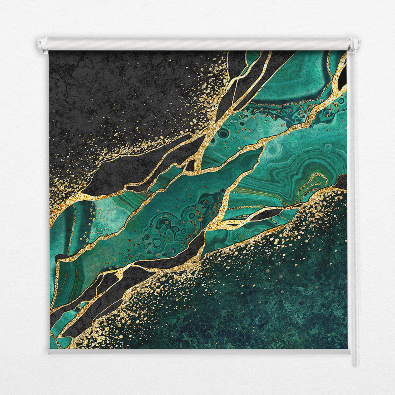 TULUP VNITŘNÍ roleta - okenní roleta - roleta - 100x100 cm - Zelený mramor