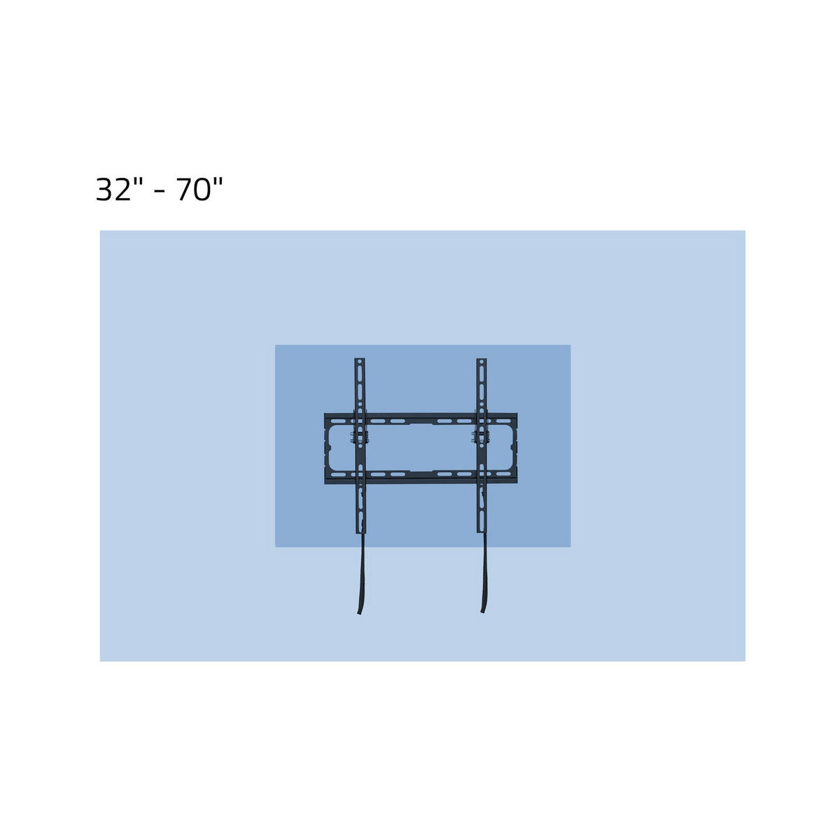 TV-WANDHALTERUNG - Schwarz, Metall (44.5/6/42cm) - ECD-Germany