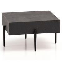 COUCHTISCH Quadratisch Anthrazit Steinoptik Metall 64x64x35 cm Modern Massiv - Schwarz/Grau, Holz/Metall (64/64/35cm) - KADIMA DESIGN
