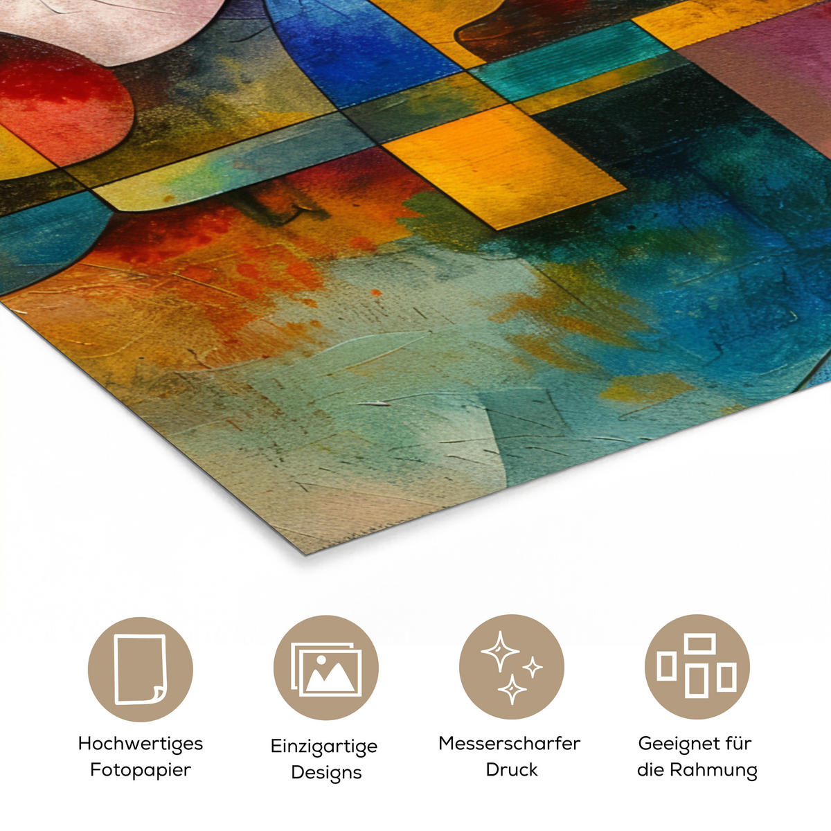 POSTER Kunst - Abstrakt - Modern 30x40 cm - Gelb, Papier (30/40/0.1cm) - MuchoWow