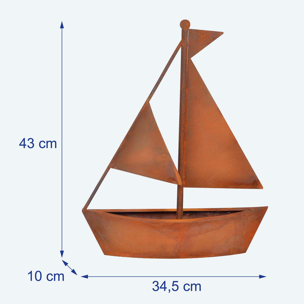 GARTENDEKO - Braun, Metall (43cm) - Relaxdays