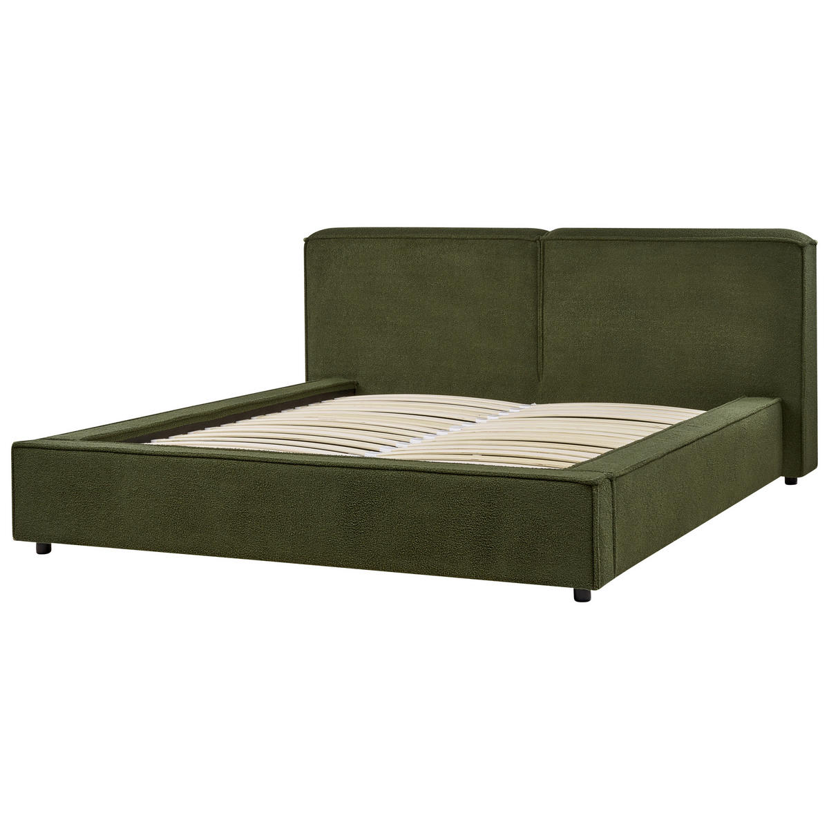 POLSTERBETT mit Lattenrost 160x200 cm Grün Linards - Grün, Textil (160/200cm) - Beliani