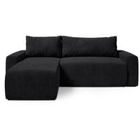 ECKSOFA PLUSH mit Schlaffunktion Schwarz Cord - Schwarz, Textil (240/145cm) - Bromarkt