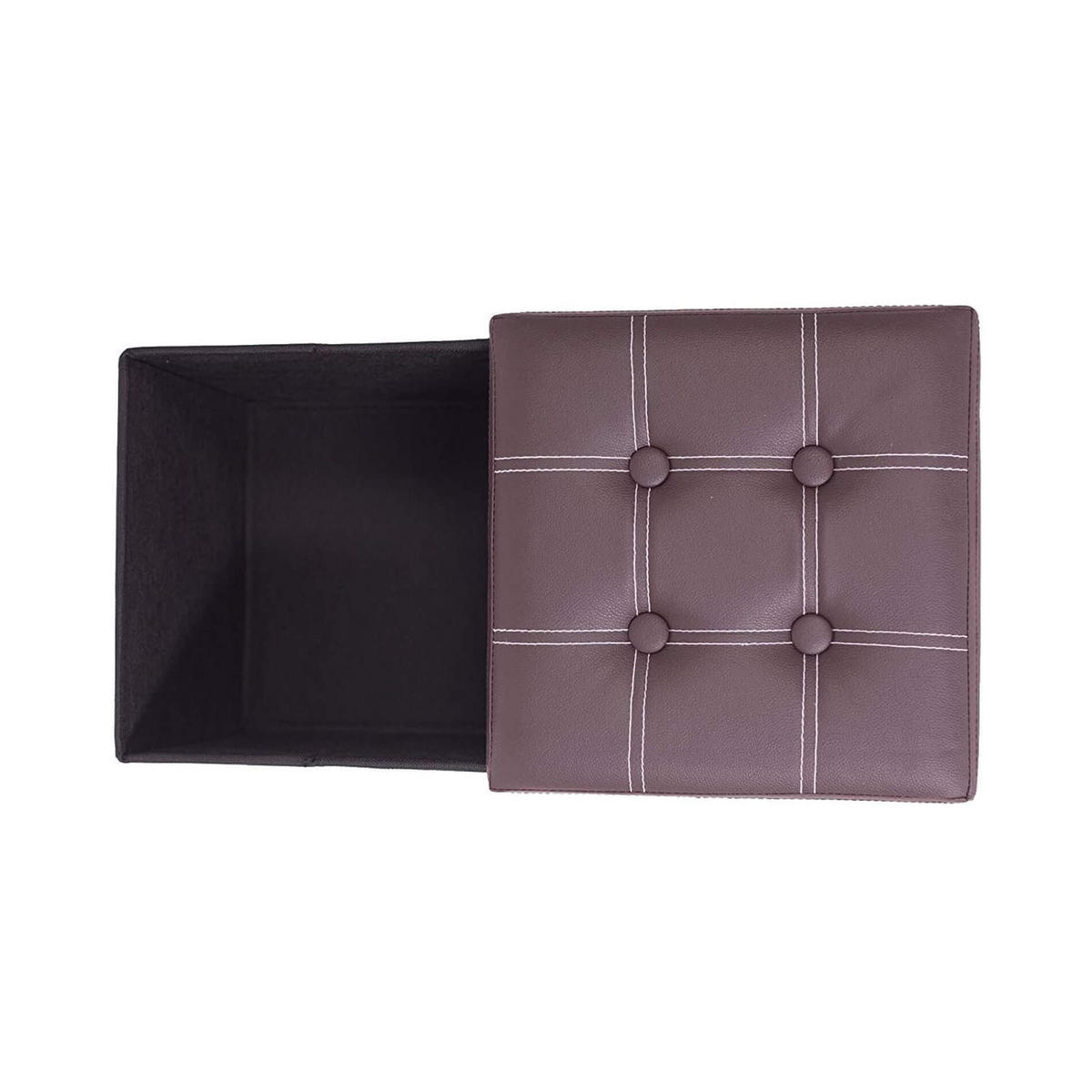 FUSSHOCKER Braun 30/30/30 cm - Braun, Textil (30/30/30cm) - Mobili Rebecca