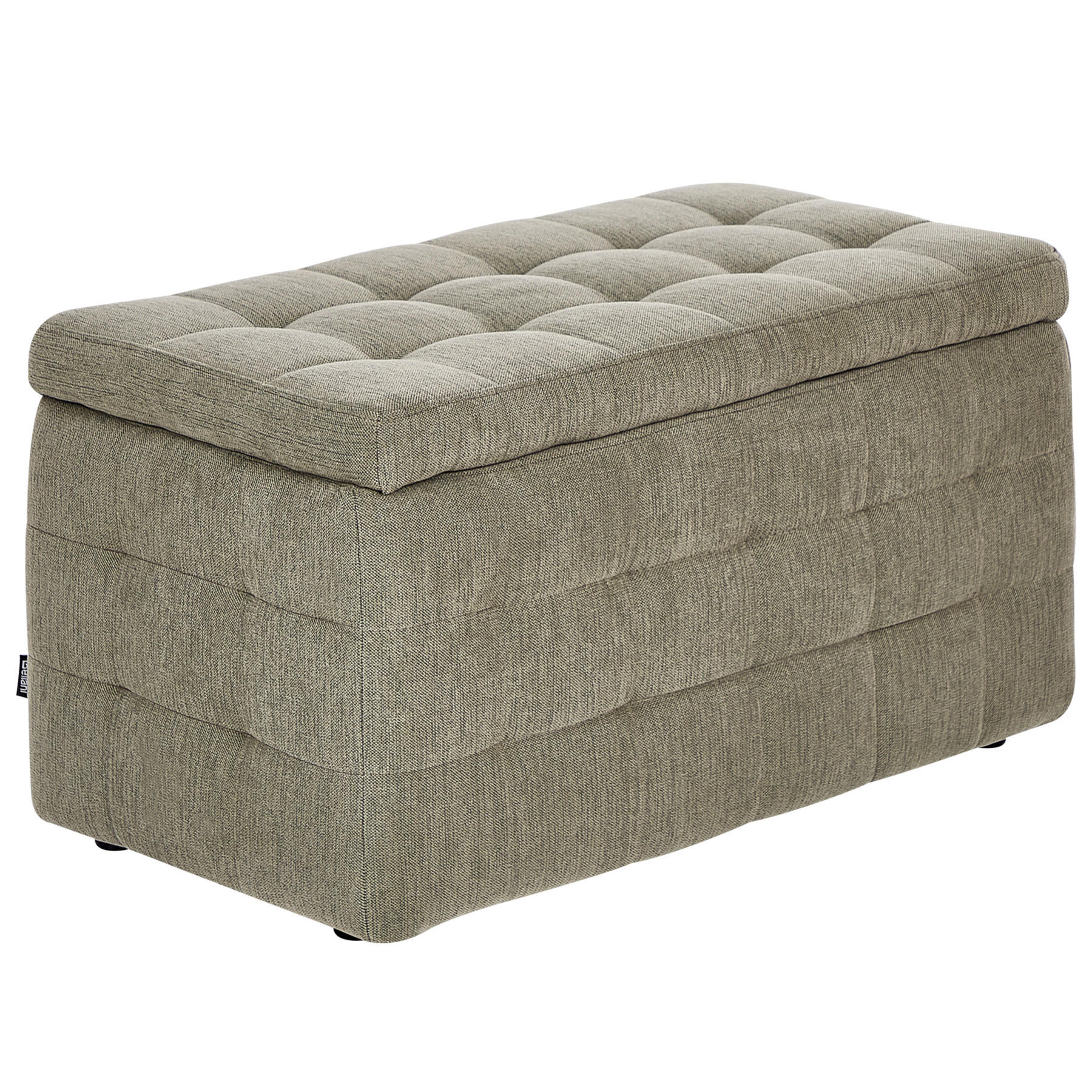 OTTOMANE mit Stauraum Stoff Olivgrün Michigan - Grün, Textil (74/40/42cm) - Beliani