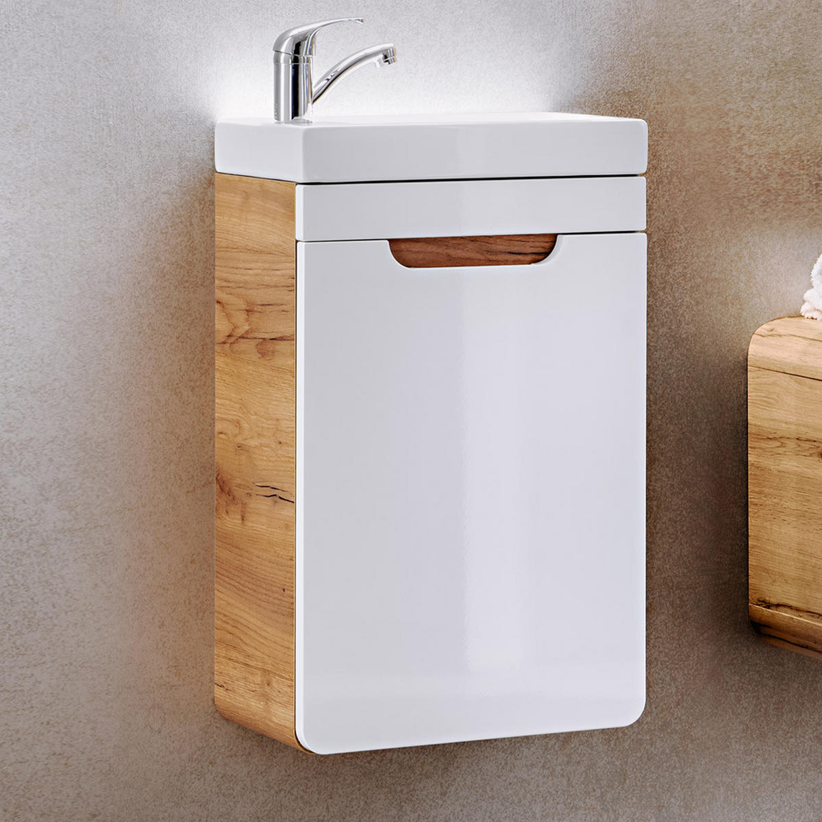 WASCHTISCH Luton-56 - Weiß, Holzwerkstoff (41/69/22cm) - Lomado