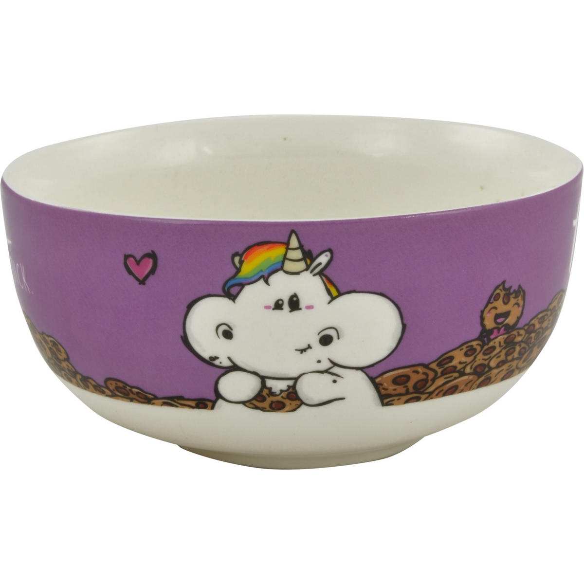 FRÜHSTÜCKSSET Pummel & Friends Pummeleinhorn Ich bin nicht dick. Ich bin flauschig! Mehrfarbig 3-teilig - Multicolor, Keramik (23.8/11.2/23.3cm) - United Labels