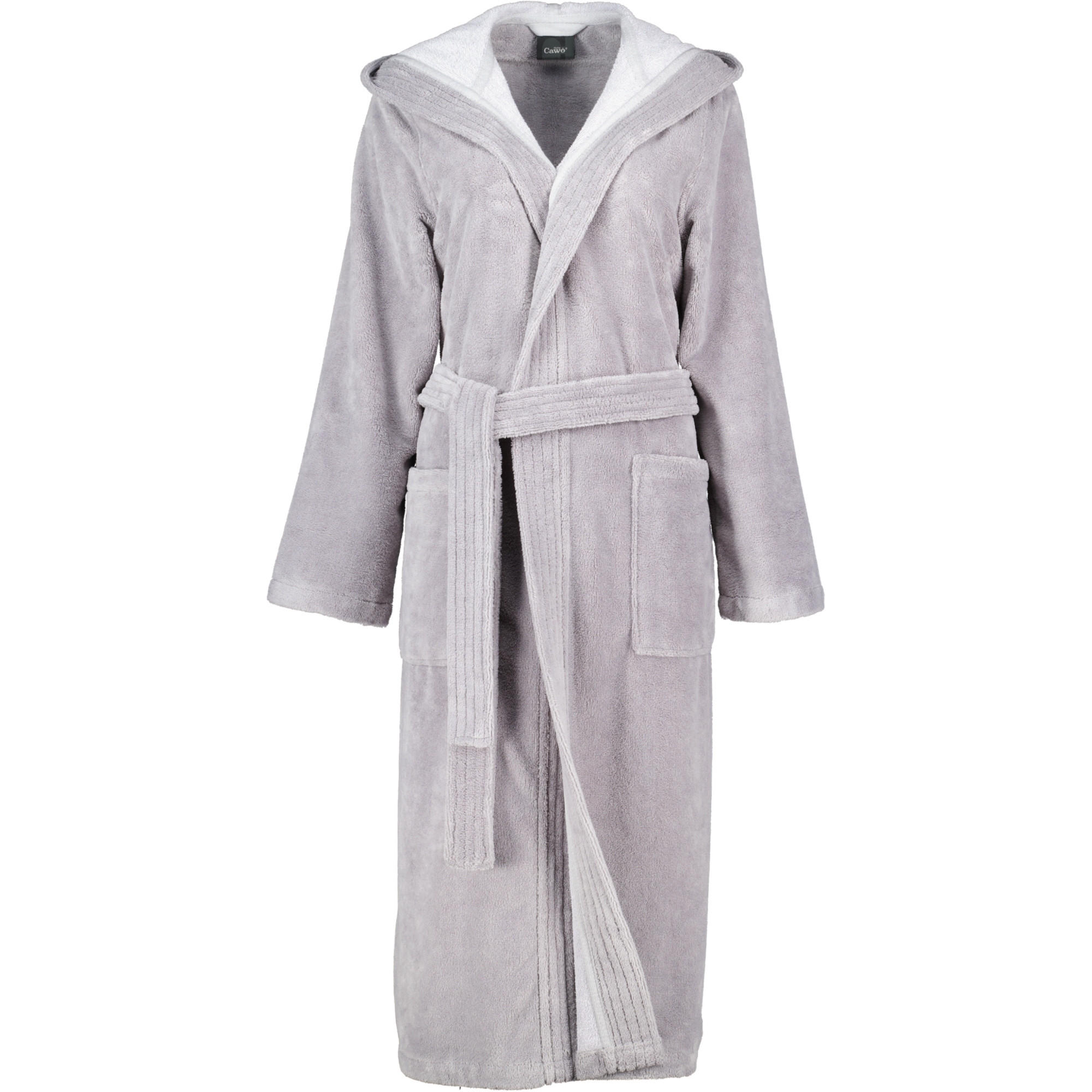 BADEMANTEL DAMEN KAPUZE 802 GRAPHIT - 73 - Grau, Textil (Mnull) - Cawoe