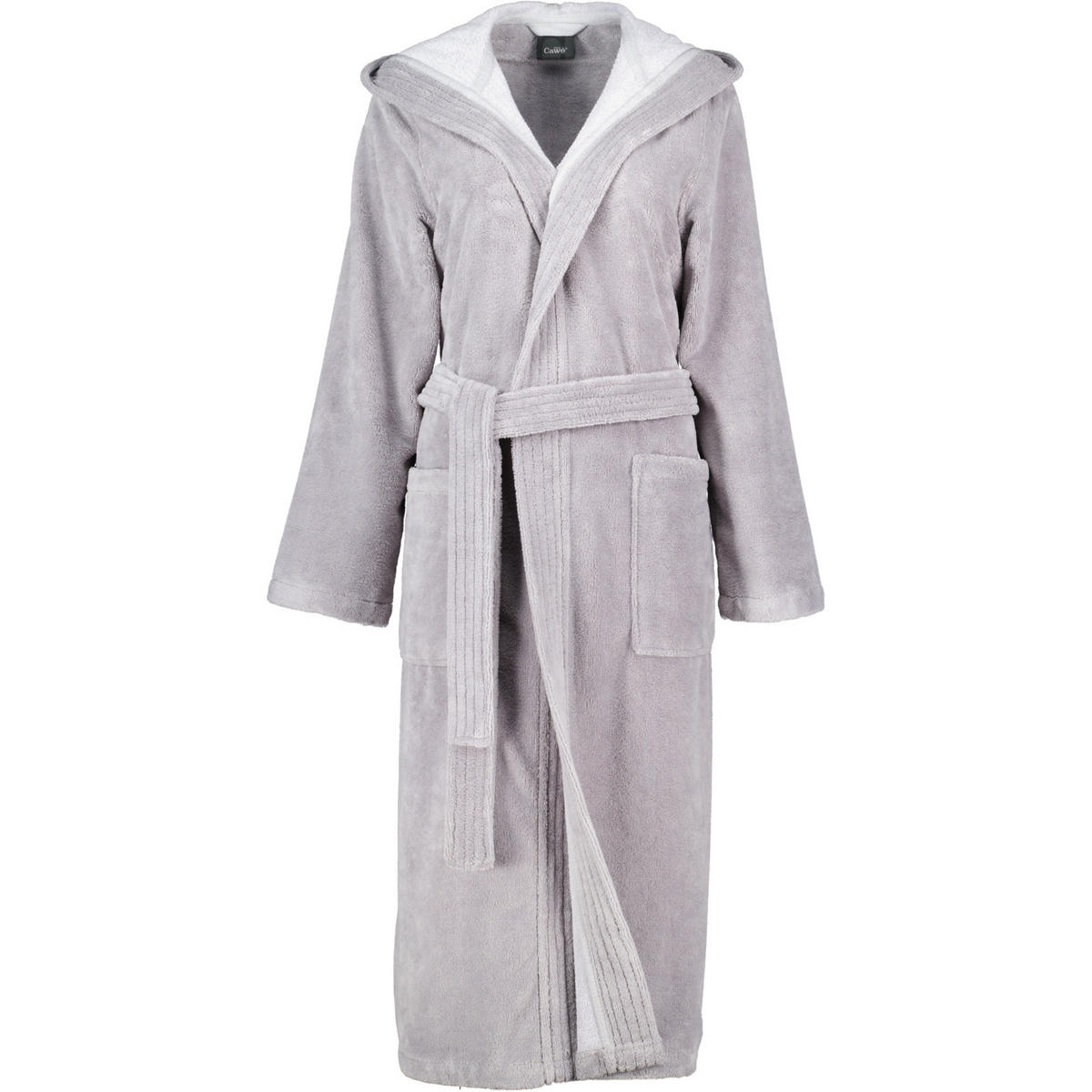 BADEMANTEL DAMEN KAPUZE 802 GRAPHIT - 73 - Grau, Textil (Snull) - Cawoe