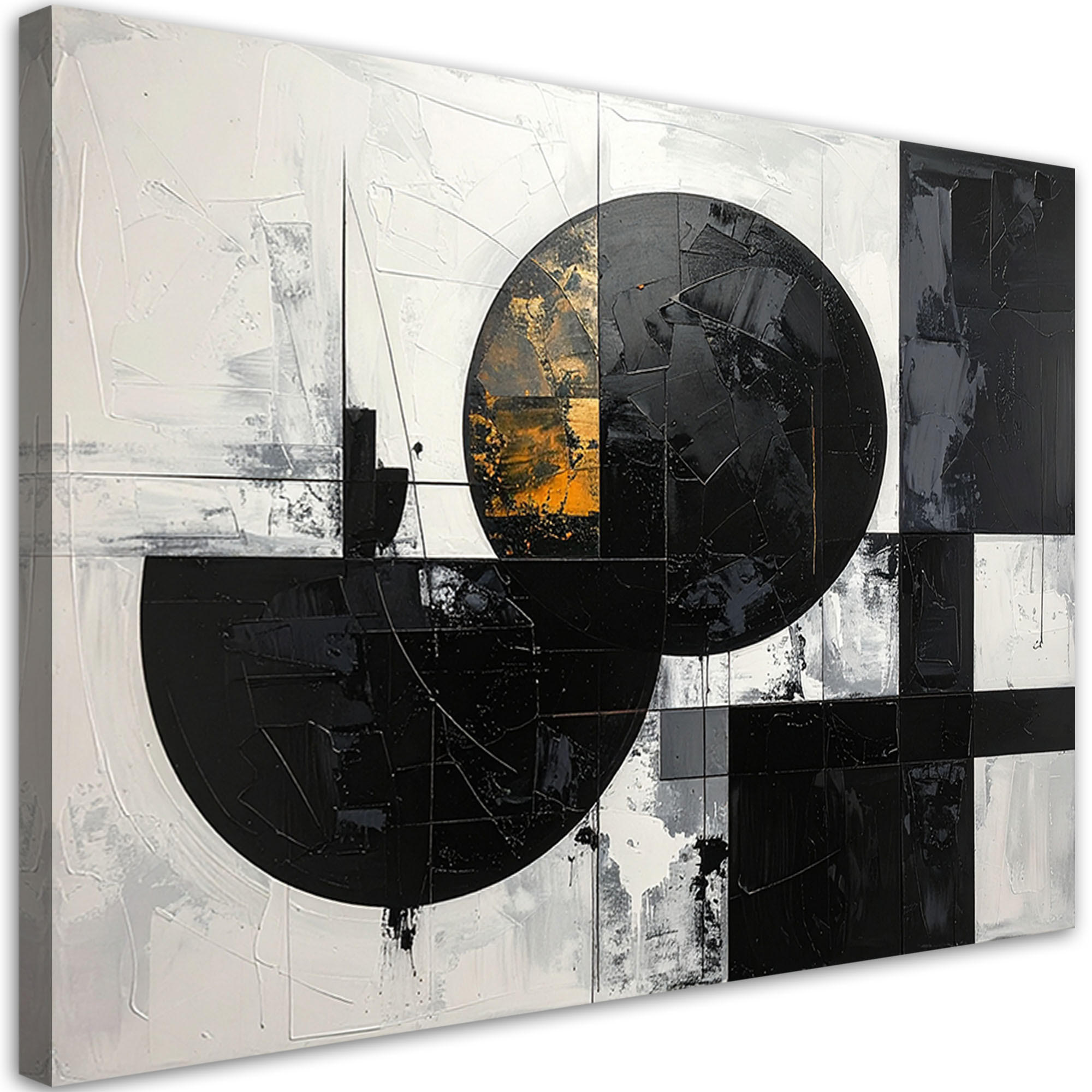 Feeby Leinwandbild Grau 100x70 cm