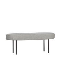 BANK Mena Grau 97 cm x 38 cm - Grau, Textil (97/38/35cm)