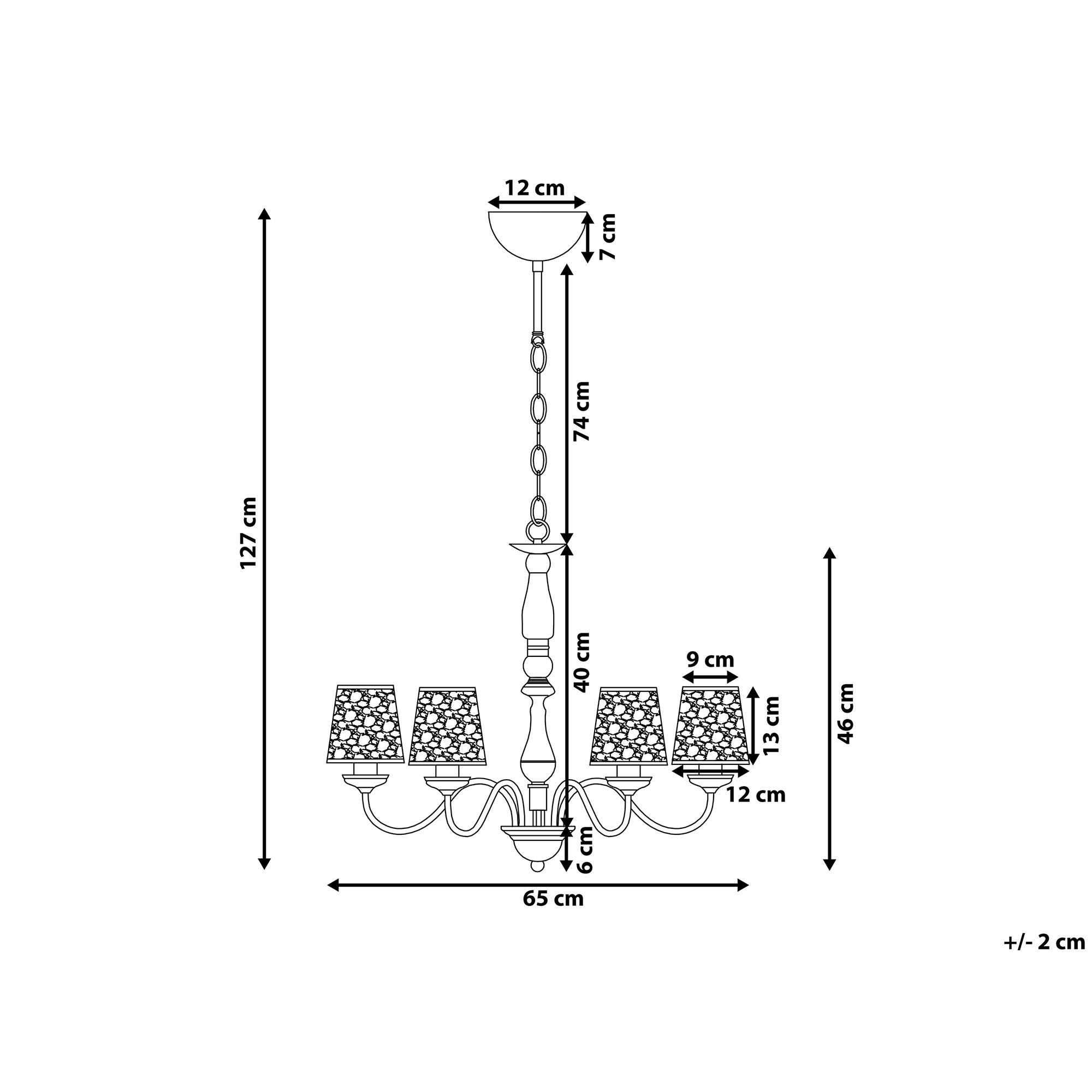 Thumbnail - Beliani Kronleuchter, Silber, Metall, 65x127x65 cm, Lampen & Leuchten, Innenbeleuchtung, Hängelampen, Kronleuchter