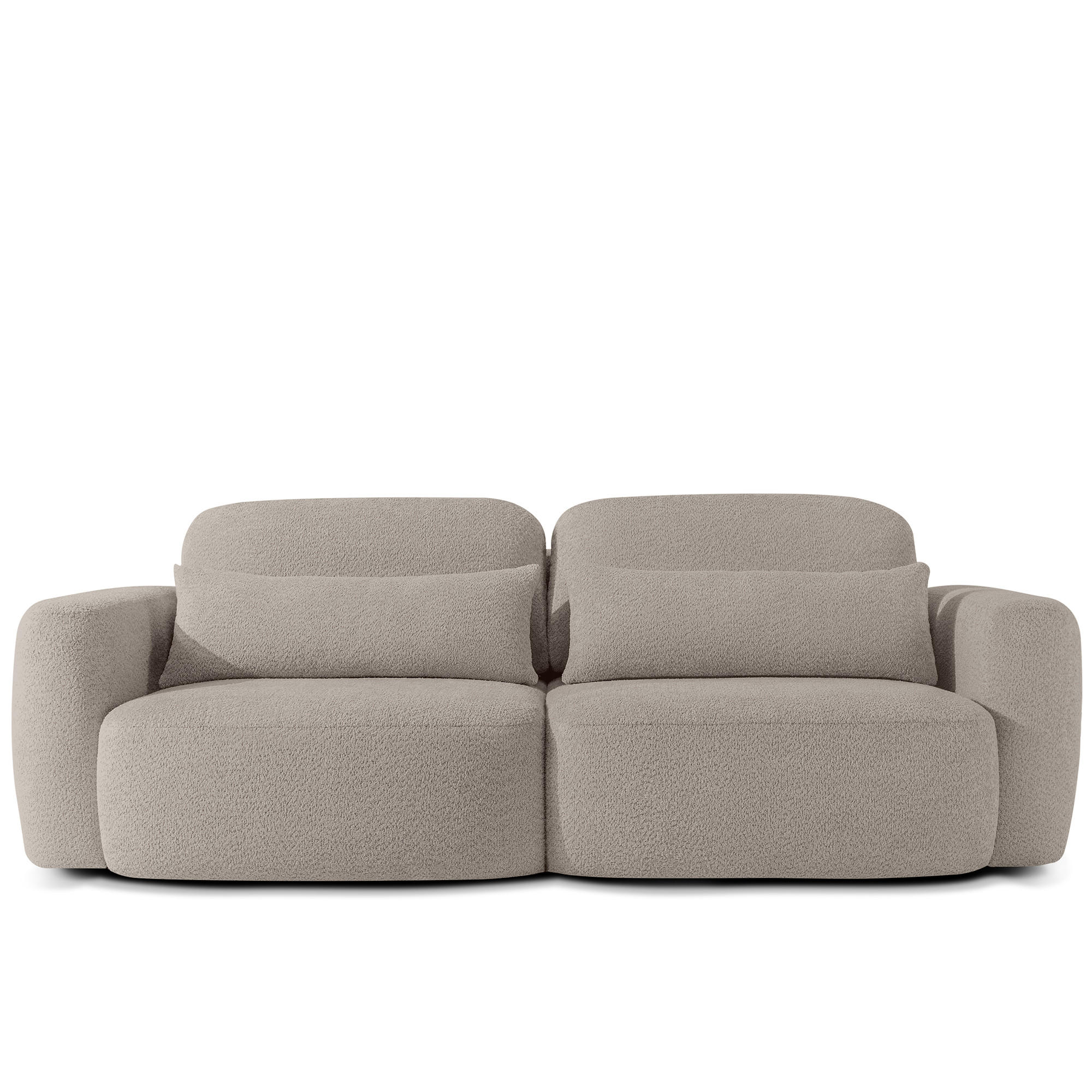 SOFA 3 ELOSA - Grau, Holz/Textil (245/85/115cm) - KONSIMO®