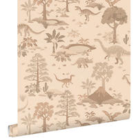 TAPETE Dinosaurier 50 x 900 cm - Beige, Papier (50/0.1cm) - ESTAhome