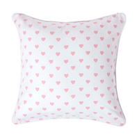 KISSENHÜLLE Herzen 60/60 cm, 100% Baumwolle - Rosa, Textil (60/60cm) - Homescapes