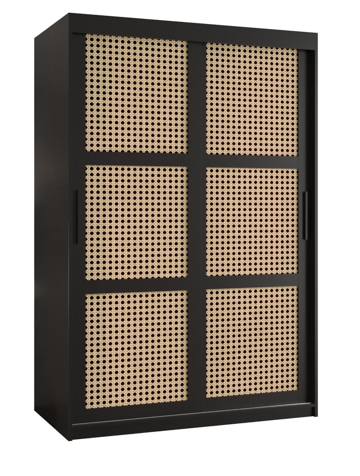 SCHWEBETÜRENSCHRANK 200/120/62 2-türig - Schwarz, Holz/Kunststoff (120/200/62cm) - MÖBEL KRYSPOL
