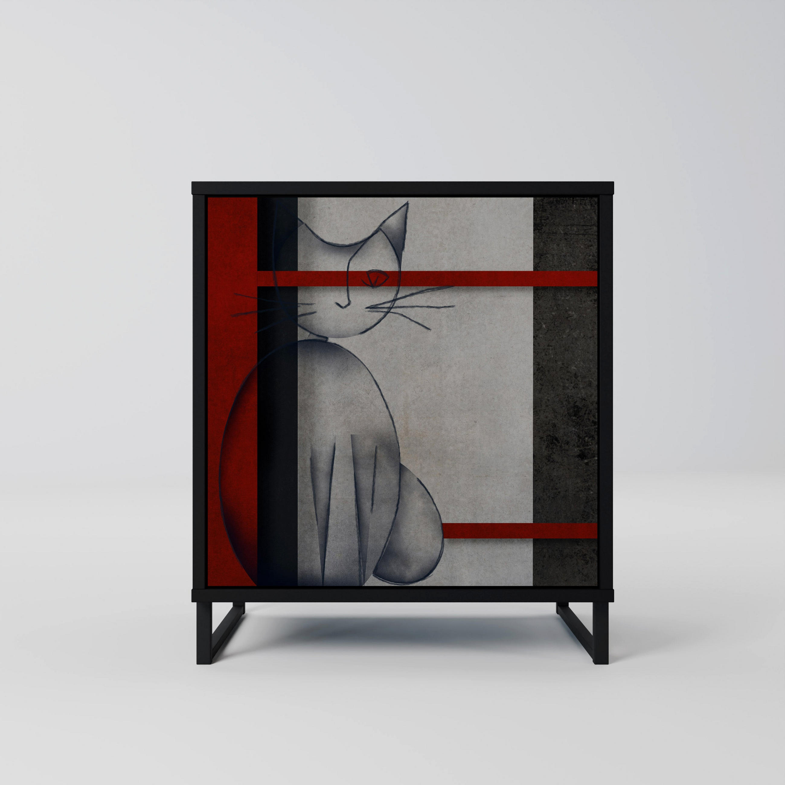 SpaceRebels Sideboard Schwarz 57.5x67.5x42 cm