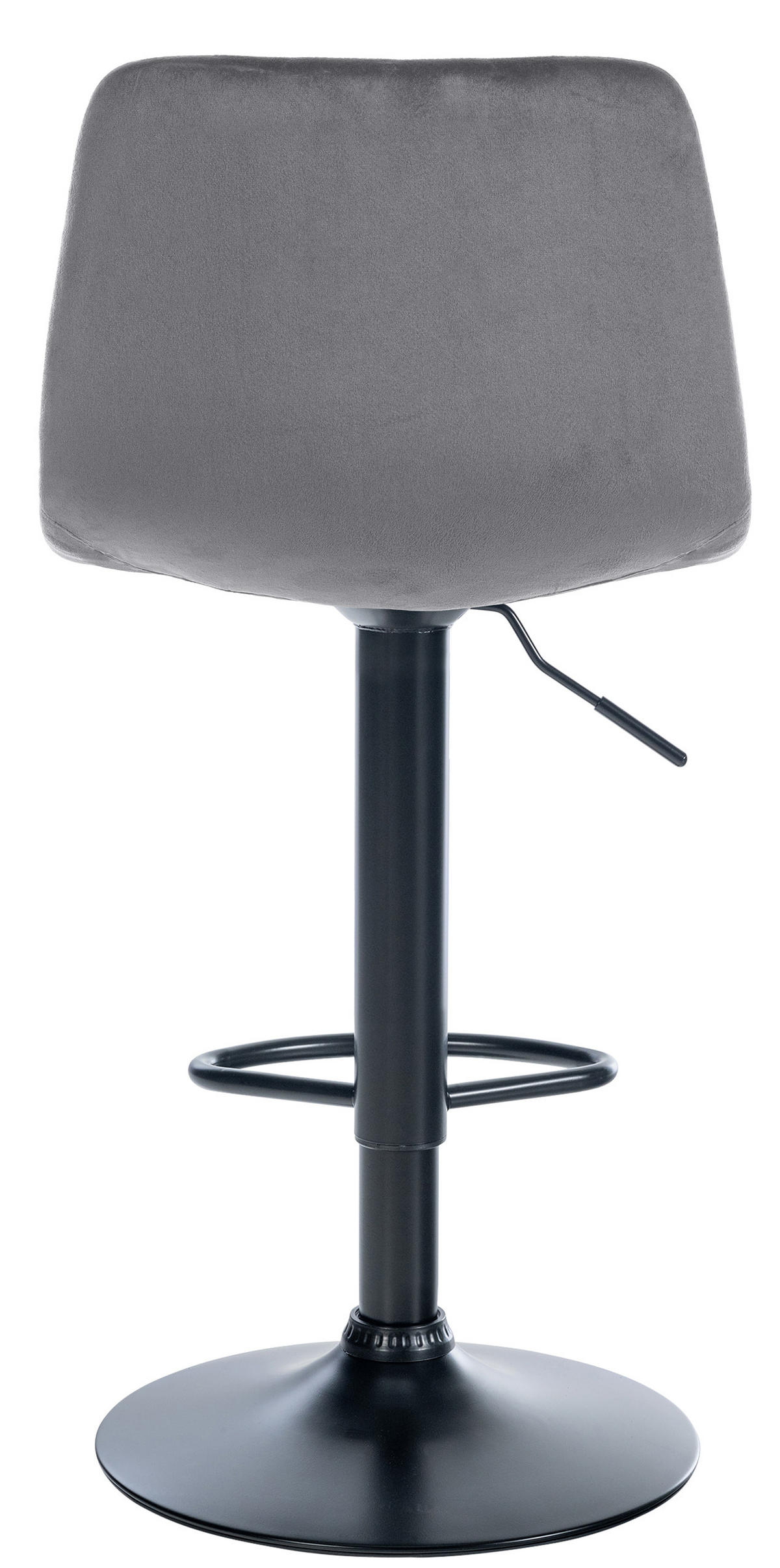 BARHOCKER 2er Set Samt dunkelgrau - Dunkelgrau/Schwarz, Textil/Metall (44/88/43cm) - CLP