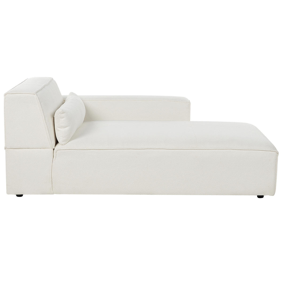 ČALOUNĚNÉ LEHÁTKO CHAISE LONGUE LEVOSTRANNÉ Bouclé Krémově bílé Hellnar - bílá/krémová, textil (102/70/176cm) - Beliani