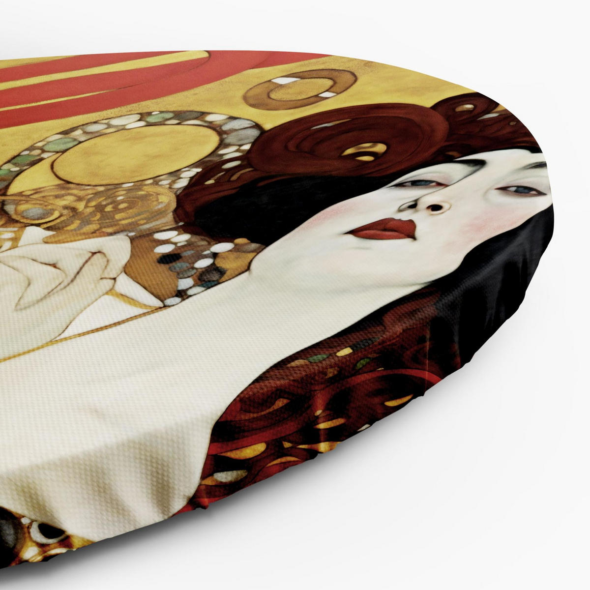 RUNDES BILD Gold 40/40 cm - Goldfarben, Textil (40/40cm) - KUNSTLOFT