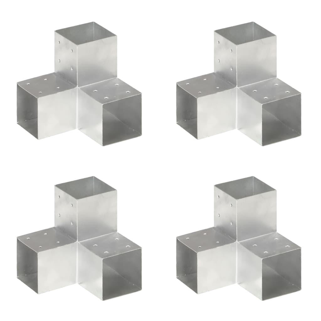 vidaXL Pfostenverbinder Silber 20x20 cm