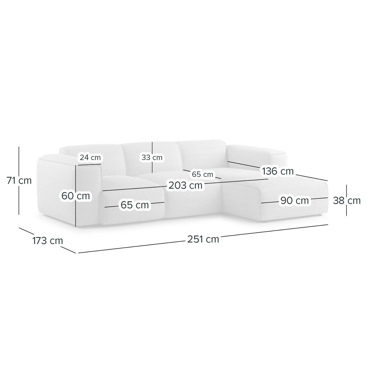 3-SITZER ECKSOFA mit Longchair - Schwarz/Grün, Kunststoff/Textil (251/173cm) - home24