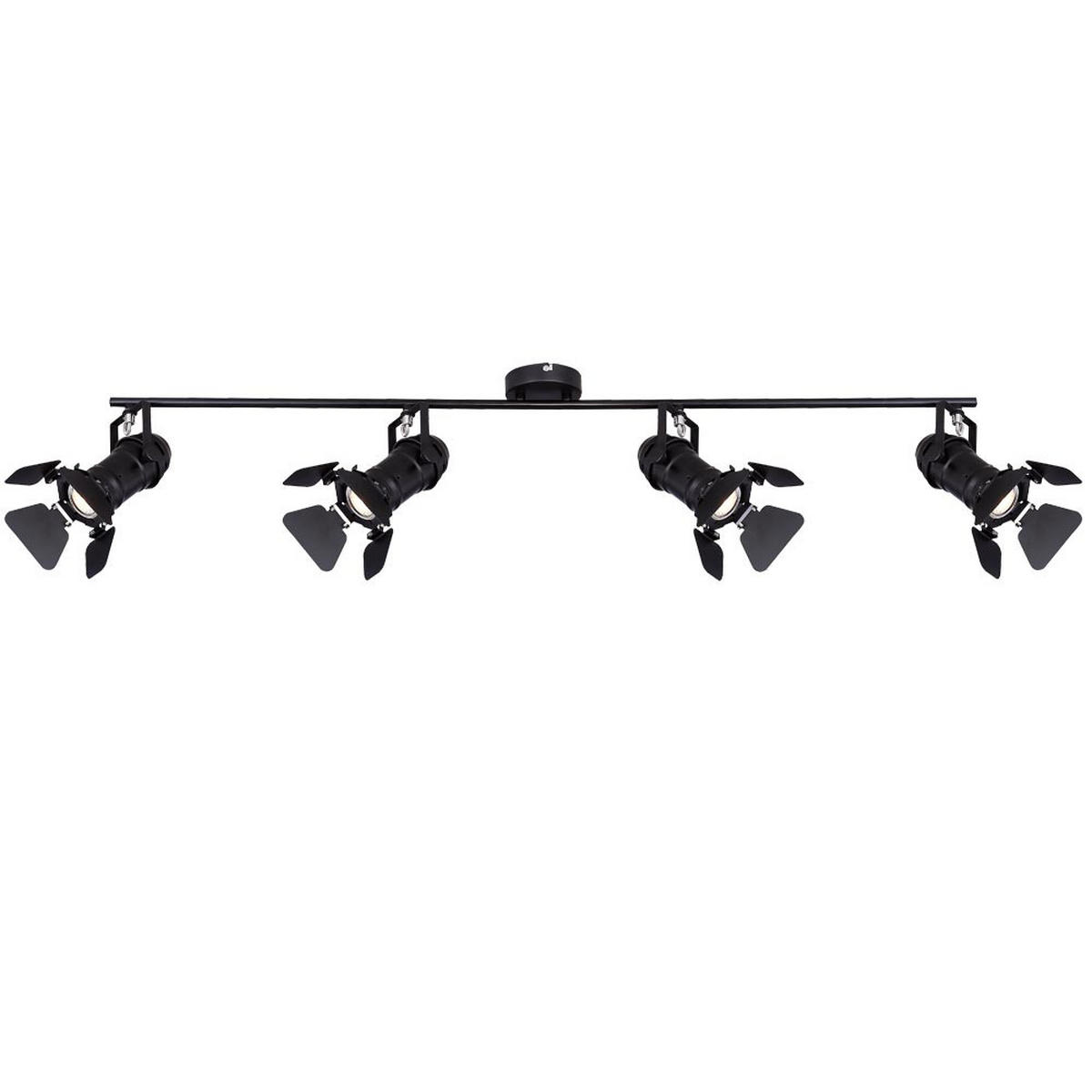 LED DECKENLEUCHTE Egon Schwarz Metall - Schwarz, Metall (110/18/26.5cm) - Globo Lighting