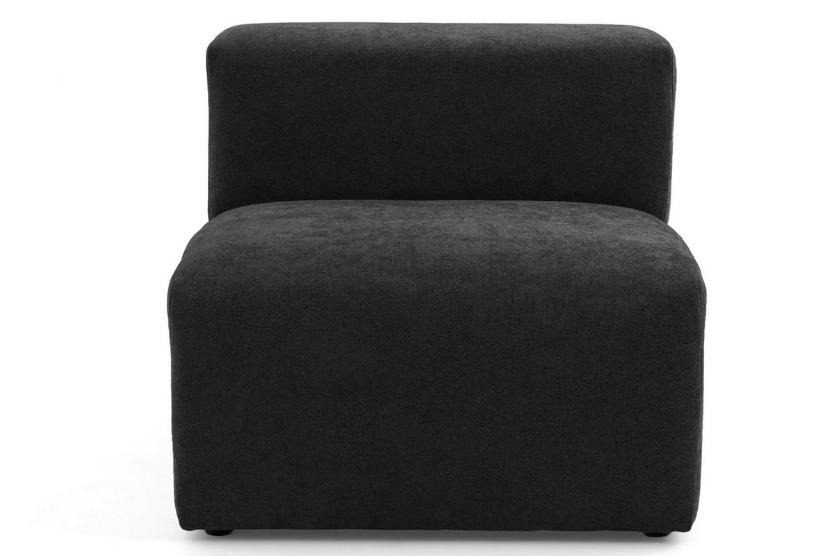 4-SITZER modulares Ecksofa HEAVEN SET 3 Links, Breite 270 cm Webstoff Schwarz - Schwarz, Holz/Kunststoff (245/270cm) - Muffo