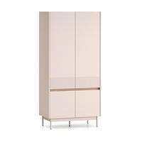 SCHRANK 4 Türen Connie Kaschmir und Holz - Beige, Holzwerkstoff (91.9/192.8/53cm) - Petits-meubles