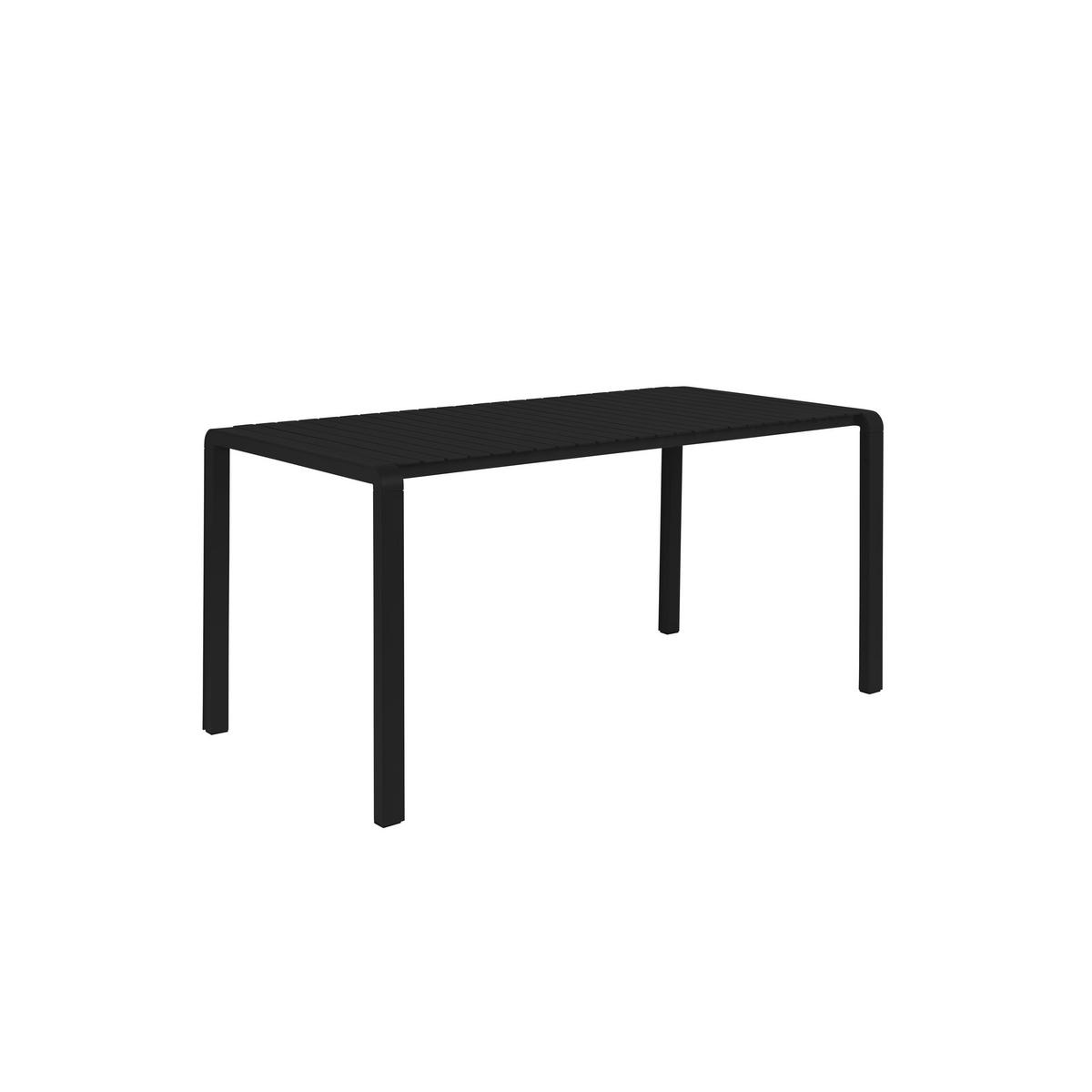 GARTENTISCH Vondel 168,5x87 cm Schwarz - Schwarz, Metall (168.5/87.2/75cm) - Zuiver