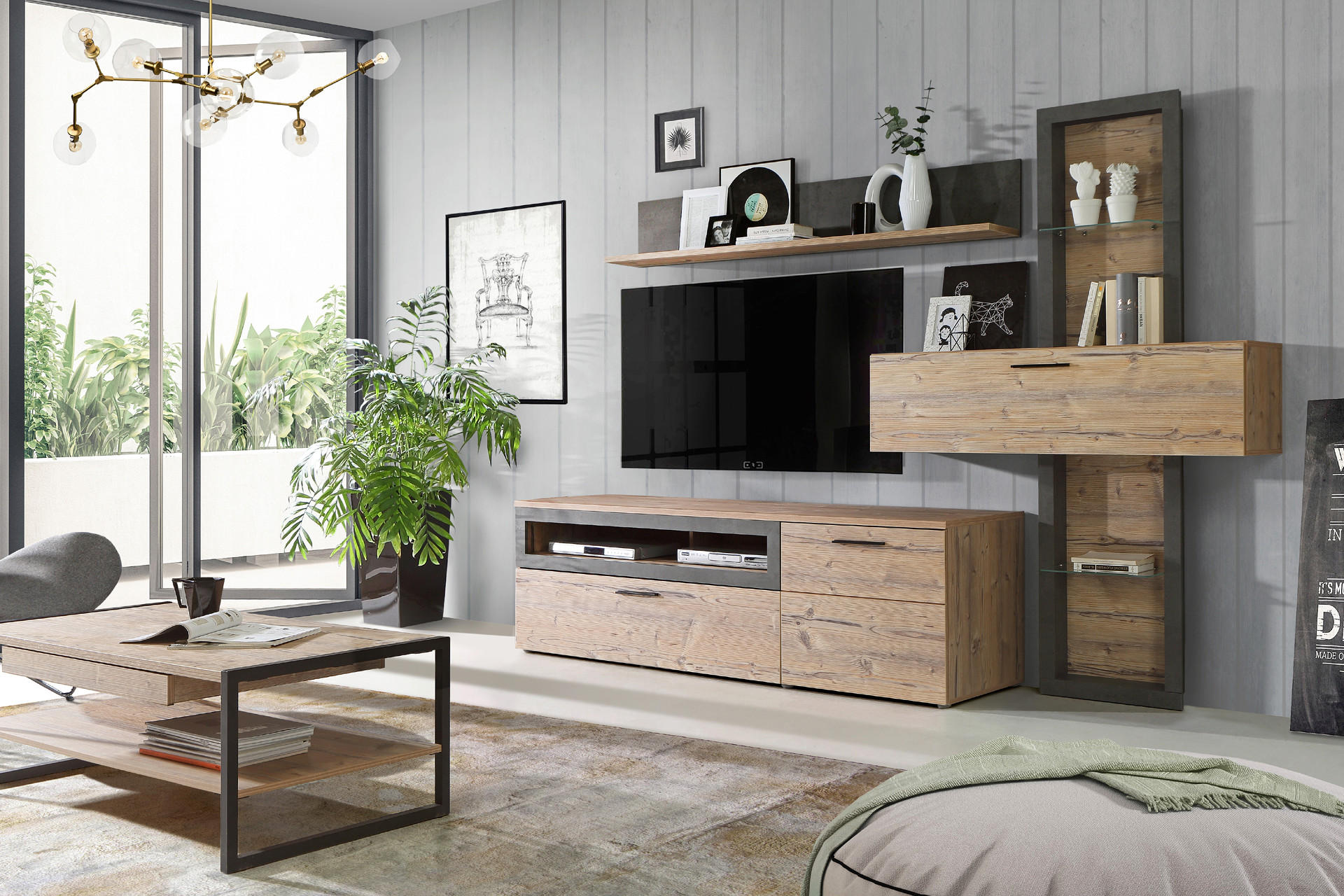 Wohnwand Serien TV Möbel Wohnzimmer