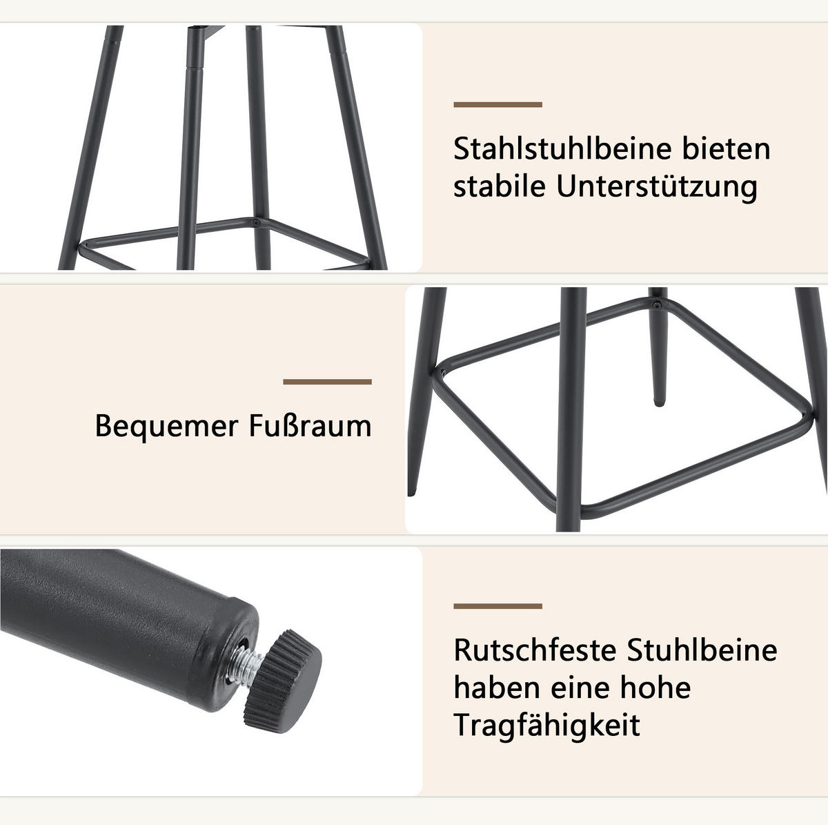BARHOCKER Weiß mit gepolstertem Kunstledersitz und Fußstütze - Weiß, Metall (39/96/39cm) - MIVRAY