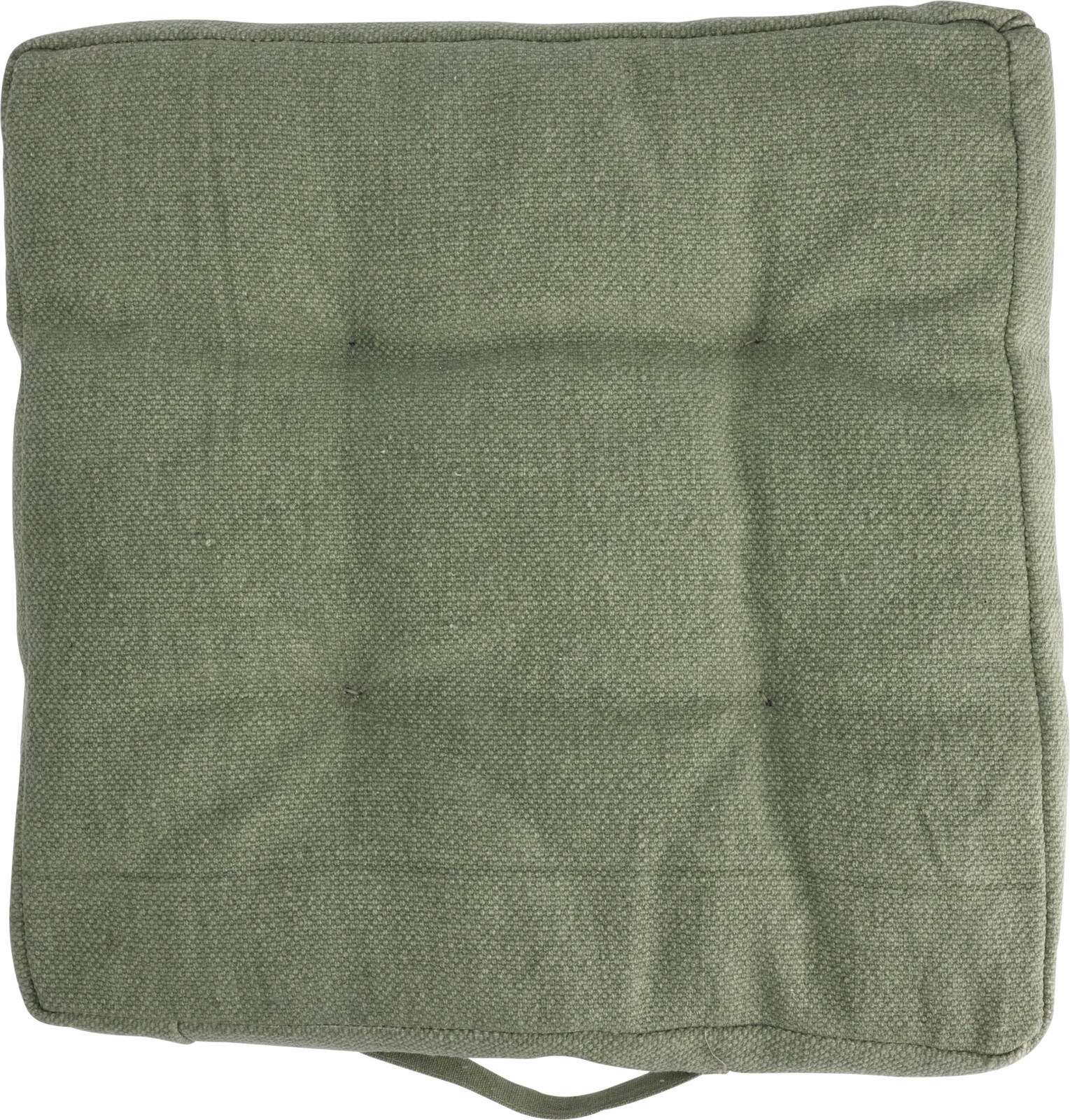 SITZKISSEN gesteppt Baumwolle 40/40 cm - Waldgrün, Naturmaterialen (40cm) - Home Styling Collection