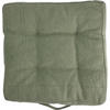 SITZKISSEN gesteppt Baumwolle 40/40 cm - Waldgrün, Naturmaterialen (40cm) - Home Styling Collection