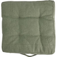 SITZKISSEN gesteppt Baumwolle 40/40 cm - Waldgrün, Naturmaterialen (40cm) - Home Styling Collection