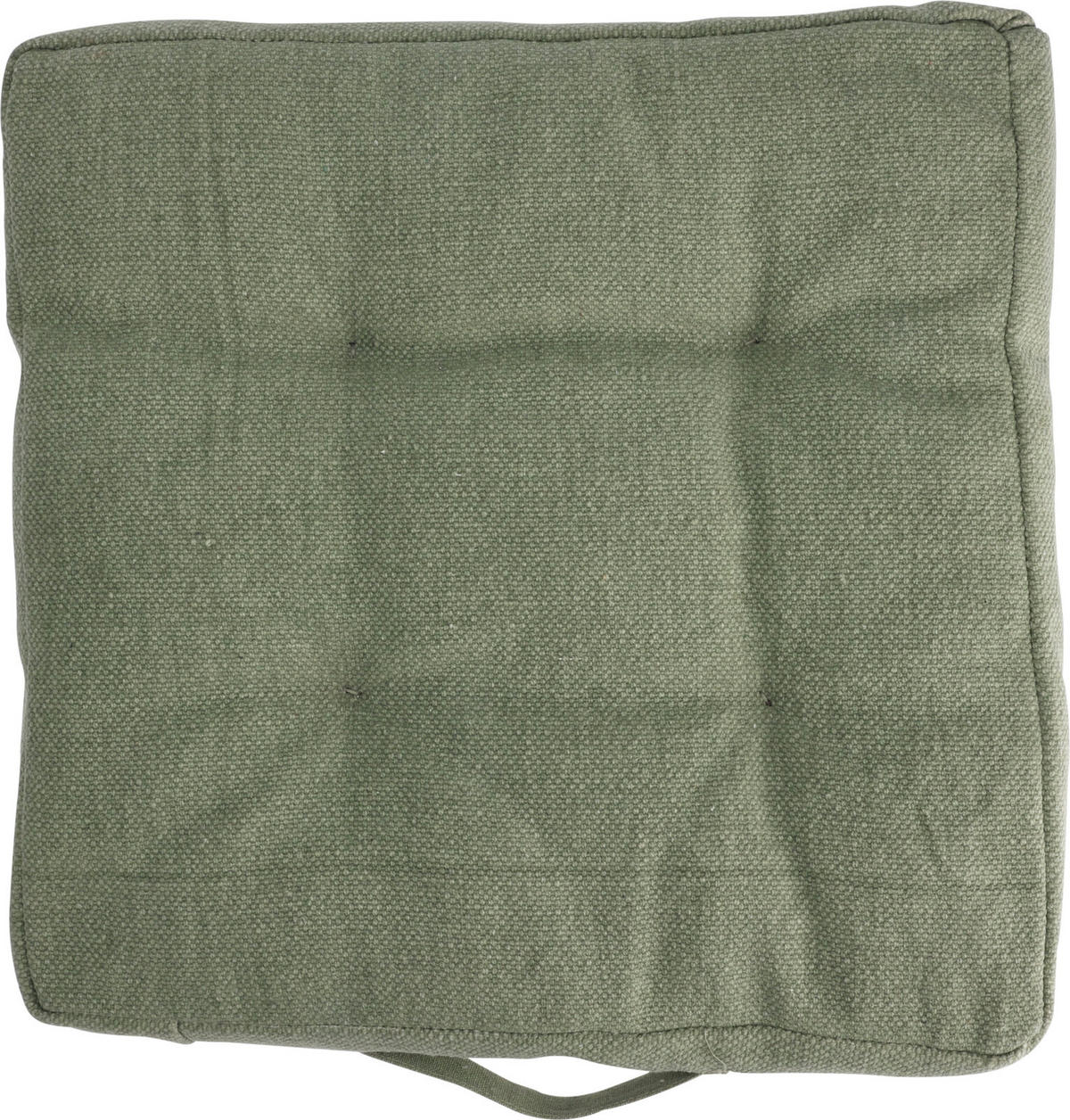 SITZKISSEN gesteppt Baumwolle 40/40 cm - Waldgrün, Naturmaterialen (40cm) - Home Styling Collection