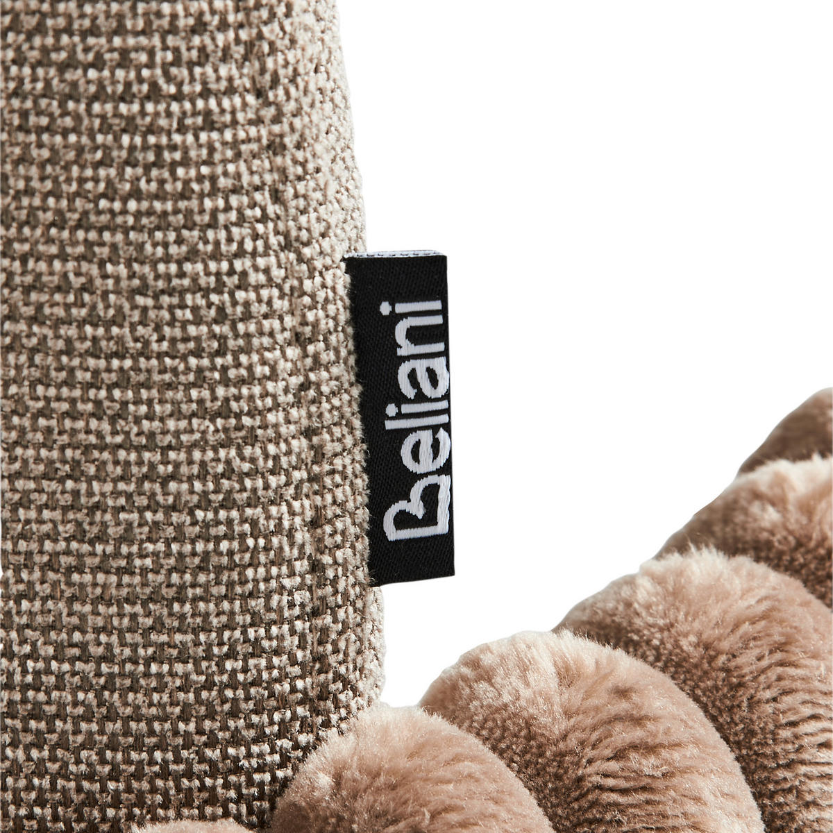 BARSTÜHLEN 2er-Set Taupe Amity - Taupe/Schwarz, Textil (50/100/54cm) - Beliani