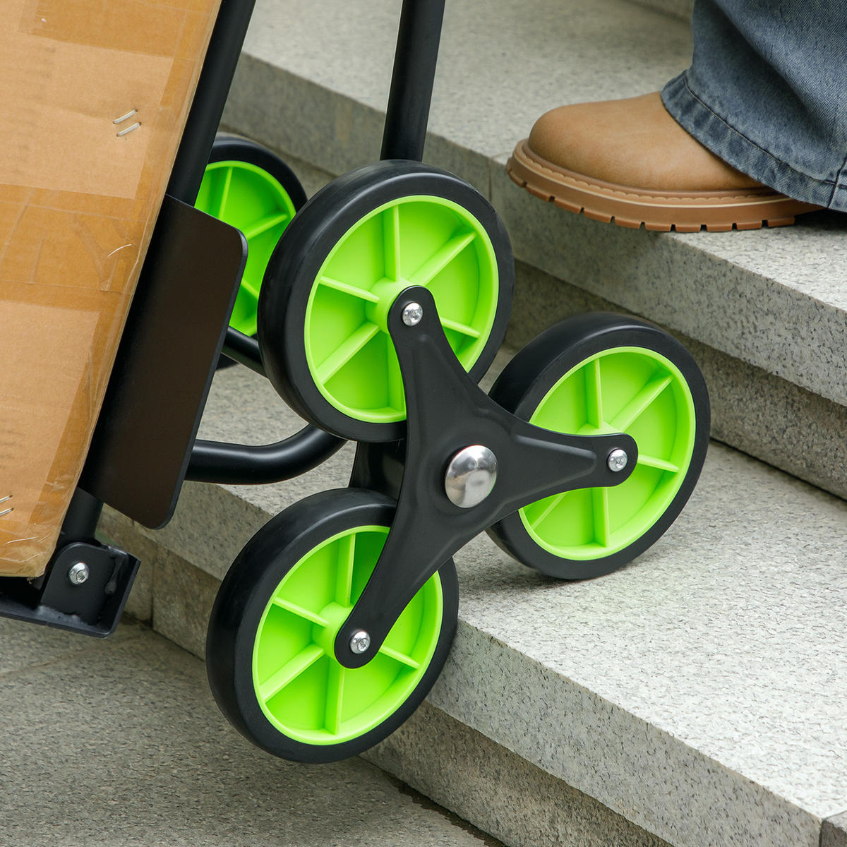 TREPPENSTEIGER Stahl Kunststoff Schwarz - Schwarz, Metall (38/106.5/44cm) - DURHAND