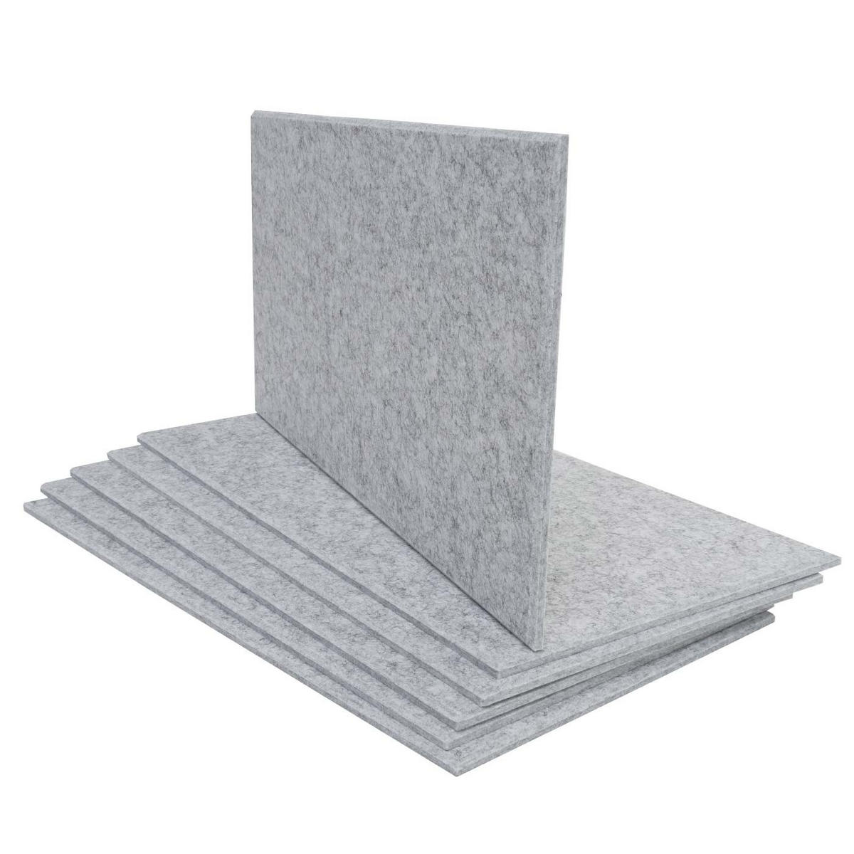 AKUSTIKWANDPANEEL Hellgrau Komplett-Set - Hellgrau, Textil (30/60/1cm) - MCW
