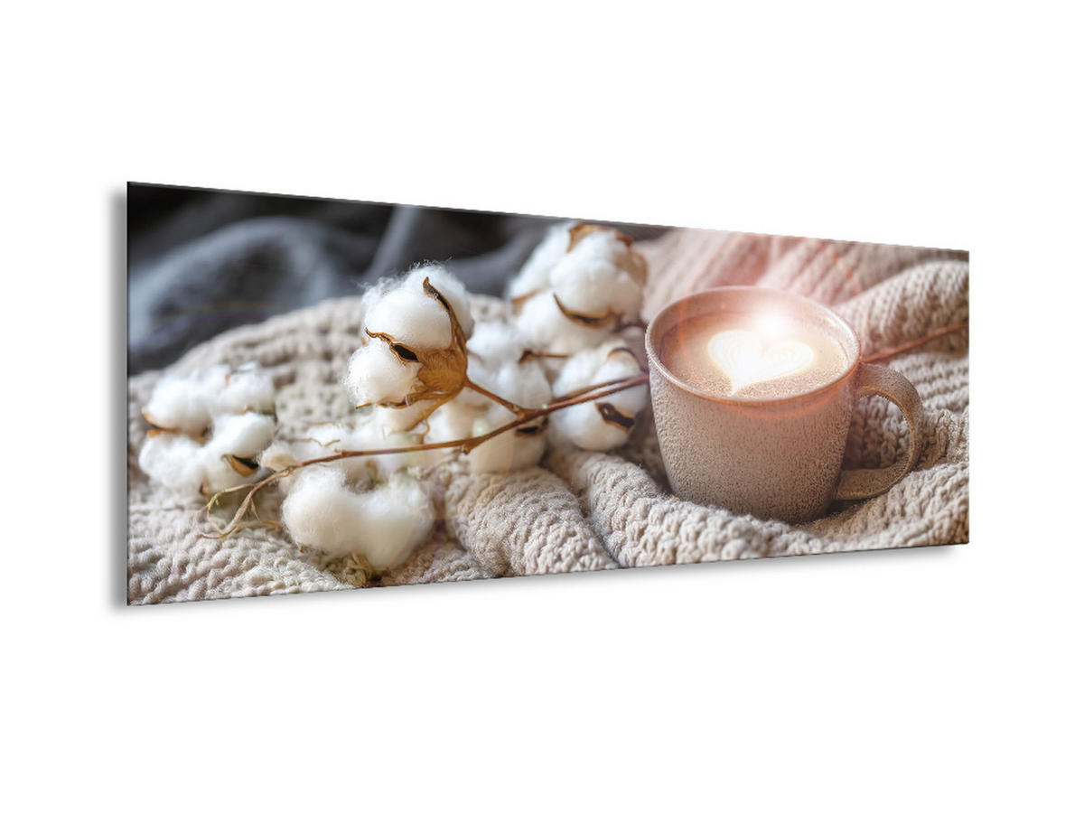 GLASBILD 80x30 cm Küche Kaffee beige - Beige, Glas (80/30cm) - artissimo