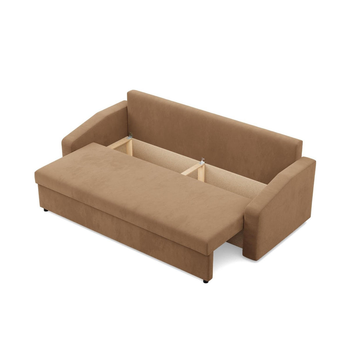 SOFA 3-SITZER MIT SCHLAFFUNKTION NEO, Braun - Braun, Textil (220/92/92cm)