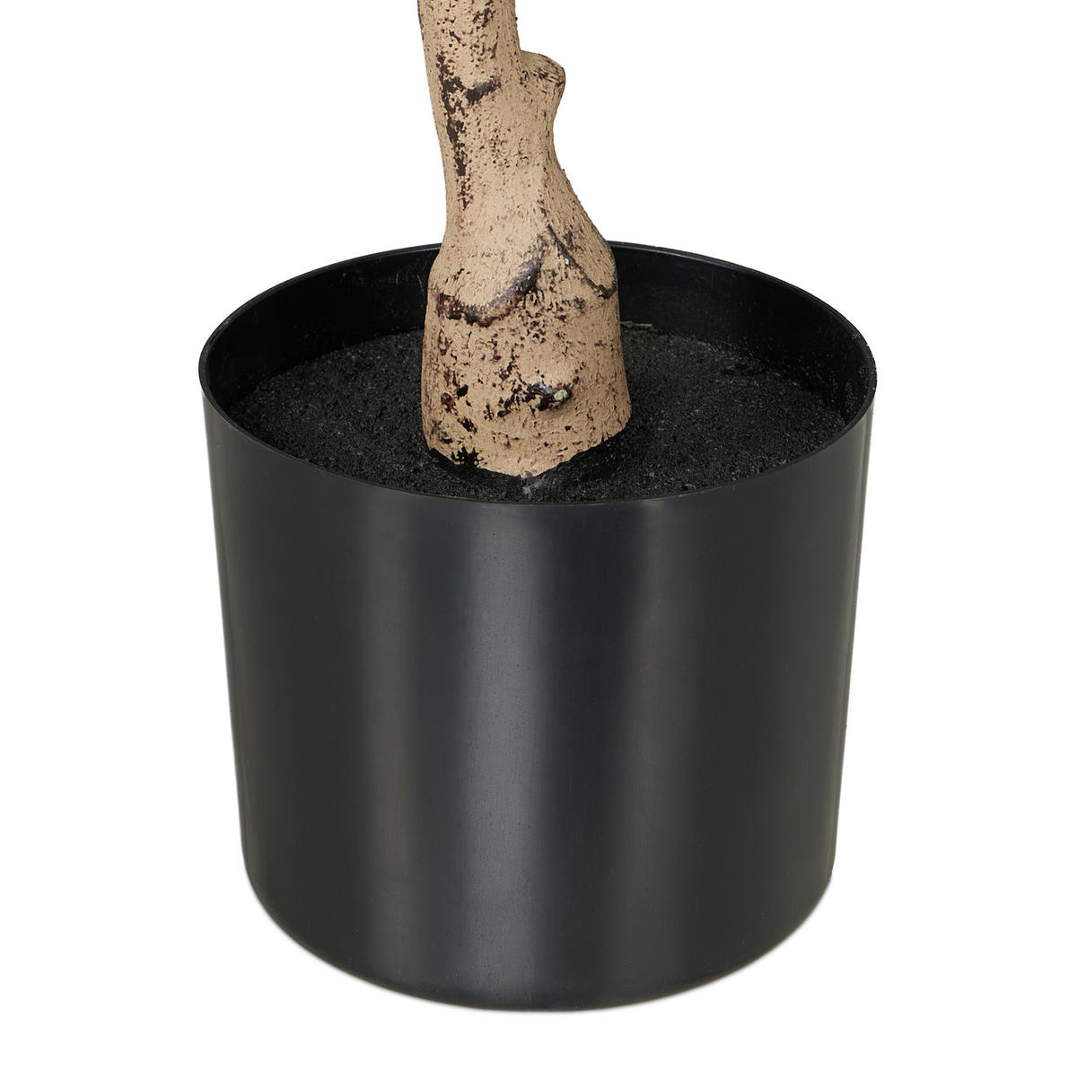 OLIVENBAUM - Dunkelgrün/Grün, Kunststoff/Stein (90cm) - Relaxdays