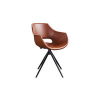DREHSTUHL ZAJA Braun Kunstleder - Dunkelbraun/Braun, Leder (57/85/59cm) - KAWOLA